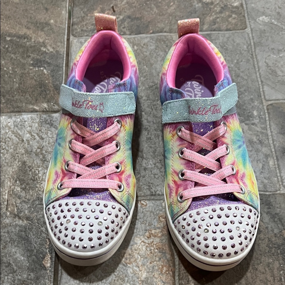 Skechers Twinkle Toes Colorful Kids Shoes with Studded Toes that light up
